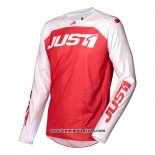 2020 Motocross Cyclisme Maillot Just 1 Manches Longues Rouge