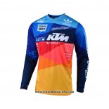 2020 Motocross Cyclisme Maillot KTM Manches Longues Bleu Orange