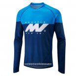 2020 Motocross Cyclisme Maillot Morvelo Manches Longues Bleu