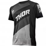 2020 Motocross Cyclisme T Shirt Thor Manches Courtes Noir Gris