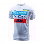 2020 Motocross Cyclisme T Shirt KTM Manches Courtes Blanc