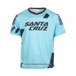 2020 Motocross Cyclisme T Shirt Santa Cruz Manches Courtes Bleu
