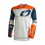 2021 Oneal Motocross Cyclisme Maillot Manches Longues Orange Blanc