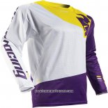 2020 Motocross Cyclisme Maillot Thor Manches Longues Blanc Violet