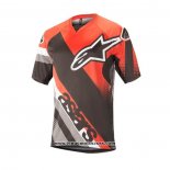 2020 Motocross Cyclisme T Shirt Alpinestars Manches Courtes Noir Orange