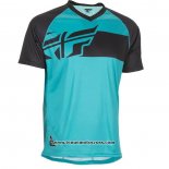 2020 Motocross Cyclisme T Shirt FLY Manches Courtes Bleu