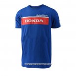 2020 Motocross Cyclisme T Shirt Honda Manches Courtes Bleu