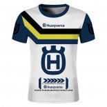 2020 Motocross Cyclisme T Shirt Huaqvarna Manches Courtes Blanc