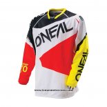 2020 Motocross Cyclisme Maillot Oneal Manches Longues Blanc Rouge