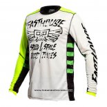 2021 Motocross Cyclisme Maillot Fast House Manches Longues Blanc Jaune