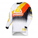2020 Motocross Cyclisme Maillot Answer Manches Longues Blanc