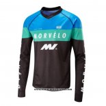 2020 Motocross Cyclisme Maillot Morvelo Manches Longues Noir Bleu