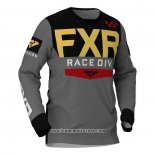 2020 Motocross Cyclisme Maillot FXR Manches Longues Gris