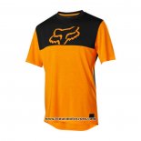 2020 Motocross Cyclisme T Shirt FOX Manches Courtes Orange Noir