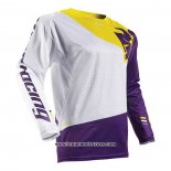 2020 Motocross Cyclisme Maillot Acerbis Manches Longues Blanc Violet