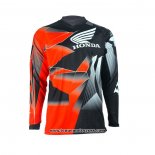 2020 Motocross Cyclisme Maillot Honda Manches Longues Noir Rouge