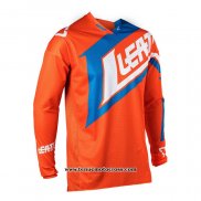 2020 Motocross Cyclisme Maillot Leatt Manches Longues Orange Bleu