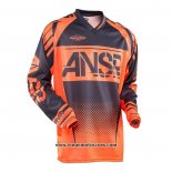 2020 Motocross Cyclisme Maillot ANSR Manches Longues Orange Noir