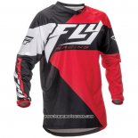 2020 Motocross Cyclisme Maillot FLY Manches Longues Rouge Noir