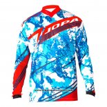 2020 Motocross Cyclisme Maillot Jopa Manches Longues Bleu Rouge