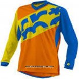 2020 Motocross Cyclisme Maillot Mavic Manches Longues Orange Bleu