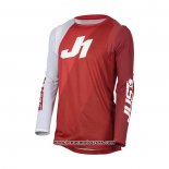 2021 Just 1 Motocross Cyclisme Maillot Manches Longues Rouge Blanc