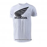 2020 Motocross Cyclisme T Shirt Honda Manches Courtes Blanc