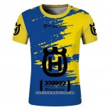 2020 Motocross Cyclisme T Shirt Huaqvarna Manches Courtes Bleu