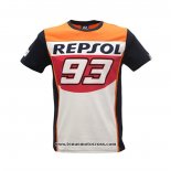 2020 Motocross Cyclisme T Shirt No.93 Manches Courtes Blanc