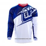 2020 Motocross Cyclisme Maillot TLD Manches Longues Bleu Blanc