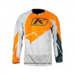 2021 Klim Motocross Cyclisme Maillot Manches Longues Orange Blanc