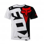 2020 Motocross Cyclisme T Shirt FOX Manches Courtes Blanc