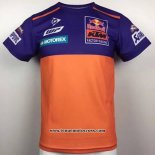 2020 Motocross Cyclisme T Shirt KTM Manches Courtes Orange Bleu