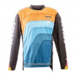 2020 Motocross Cyclisme Maillot Kini Manches Longues Orange Bleu