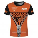 2020 Motocross Cyclisme T Shirt KTM Manches Courtes Orange