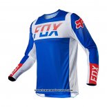 2021 FOX Motocross Cyclisme Maillot Manches Longues Bleu Blanc