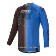 2020 Motocross Cyclisme Maillot Alpinestars Manches Longues Noir Bleu
