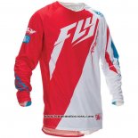 2020 Motocross Cyclisme Maillot FLY Manches Longues Rouge Blanc