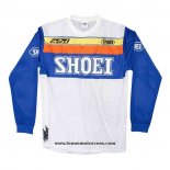 2020 Motocross Cyclisme Maillot Shoei Manches Longues Blanc Bleu