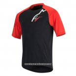2020 Motocross Cyclisme T Shirt Alpinestars Manches Courtes Noir