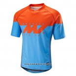 2020 Motocross Cyclisme T Shirt Morvelo Manches Courtes Bleu Orange