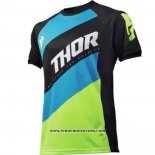 2020 Motocross Cyclisme T Shirt Thor Manches Courtes Noir Bleu