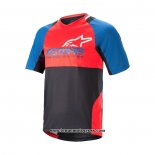 2021 Alpinestars Motocross Cyclisme T Shirt Manches Courtes Bleu Rouge