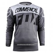 2020 Motocross Cyclisme Maillot FOX Manches Longues Gris