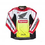 2020 Motocross Cyclisme Maillot Honda Manches Longues Noir Rouge Jaune