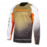 2021 Motocross Cyclisme Maillot Klim Manches Longues Marron Orange