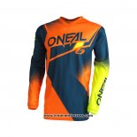 2021 Oneal Motocross Cyclisme Maillot Manches Longues Bleu Orange Jaune